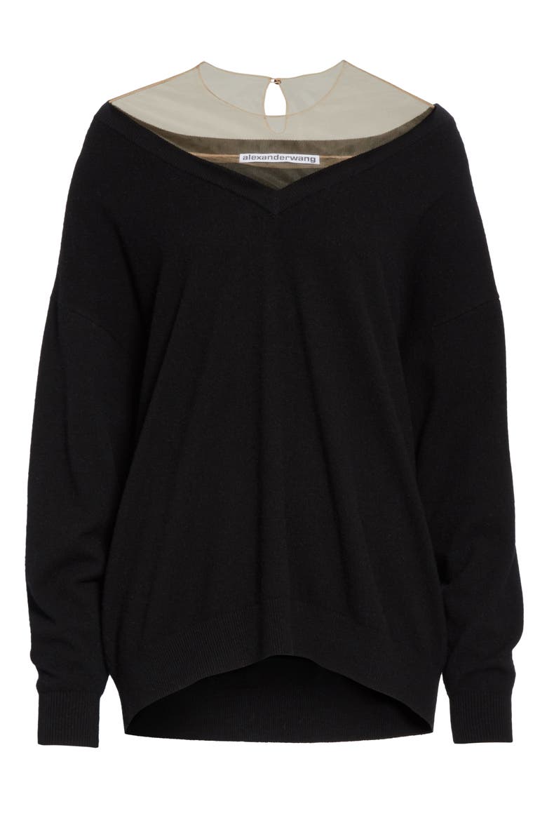 Alexander Wang Illusion Neck Sweater, Alternate, color,