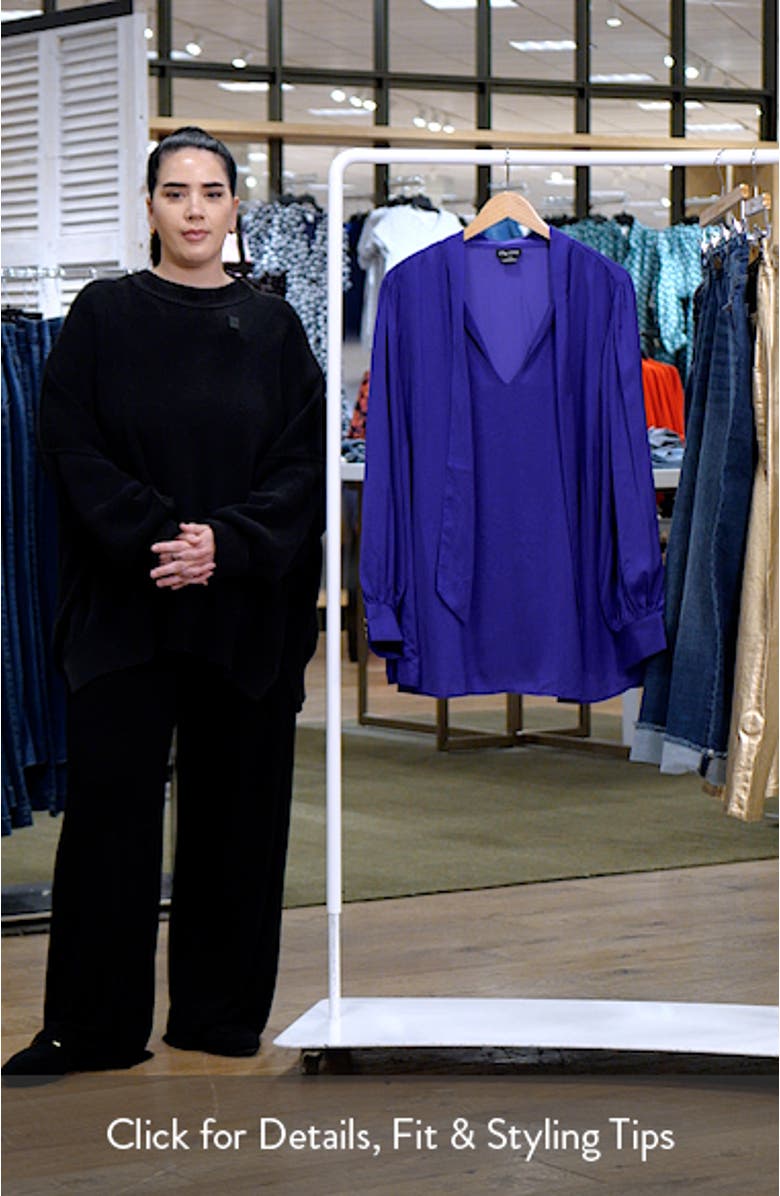 Chana Charmeuse Bow Blouse, sales video thumbnail