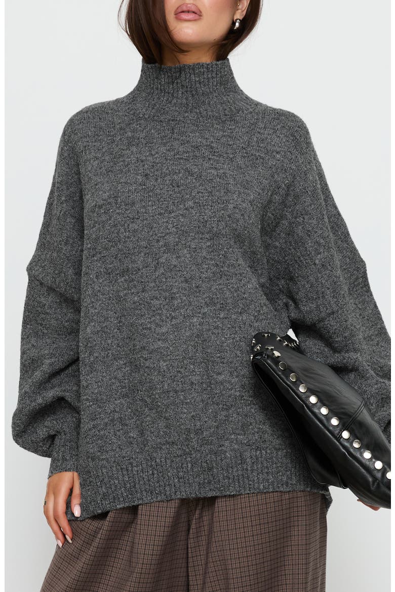 Patrizia Turtleneck Sweater, Main, color, GREY