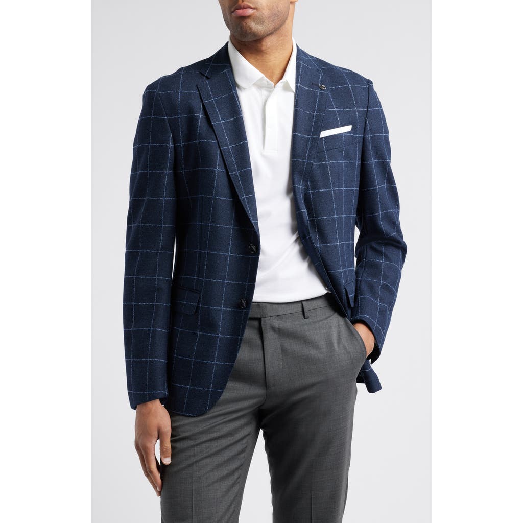 Hugo Boss Boss Hutson Check Virgin Wool Blend Sport Coat