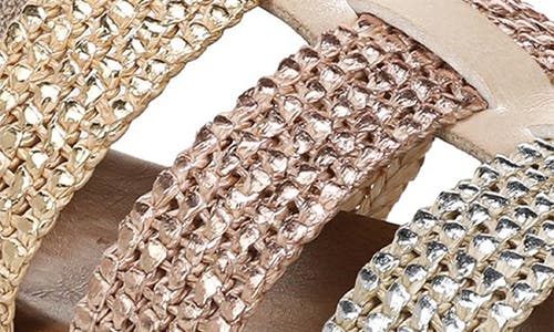Shop Blowfish Malibu Madrid Espadrille Wedge Sandal In Cloud/silver Faux Raffia