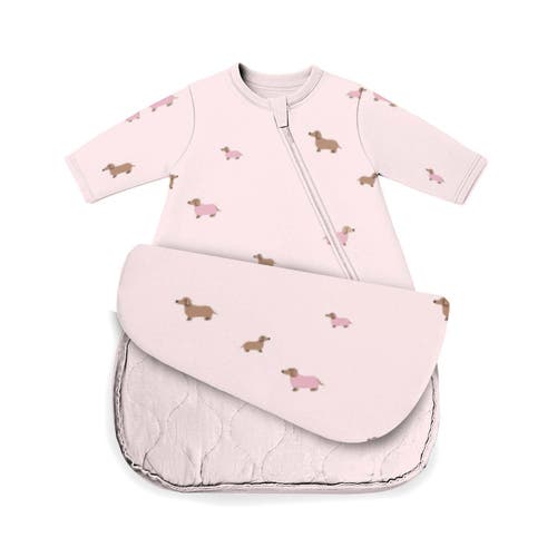 Gunamuna Babies'  Long Sleeve Transitional Swaddle Sleep Bag, 0.5 Tog In Girl Dog