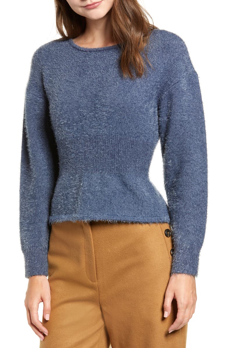 CHRISELLE LIM COLLECTION Chriselle Lim Erin Eyelash Sweater, Main, color,
