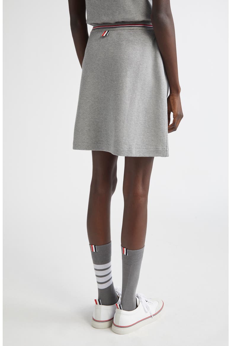 Waffle Knit Cotton Miniskirt, Alternate, color, LIGHT GREY