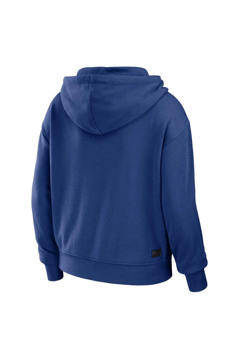 Women's WEAR by Erin Andrews Royal/White New York Giants Plus Size Color Block Full-Zip Hoodie, Alternate, color, Royal