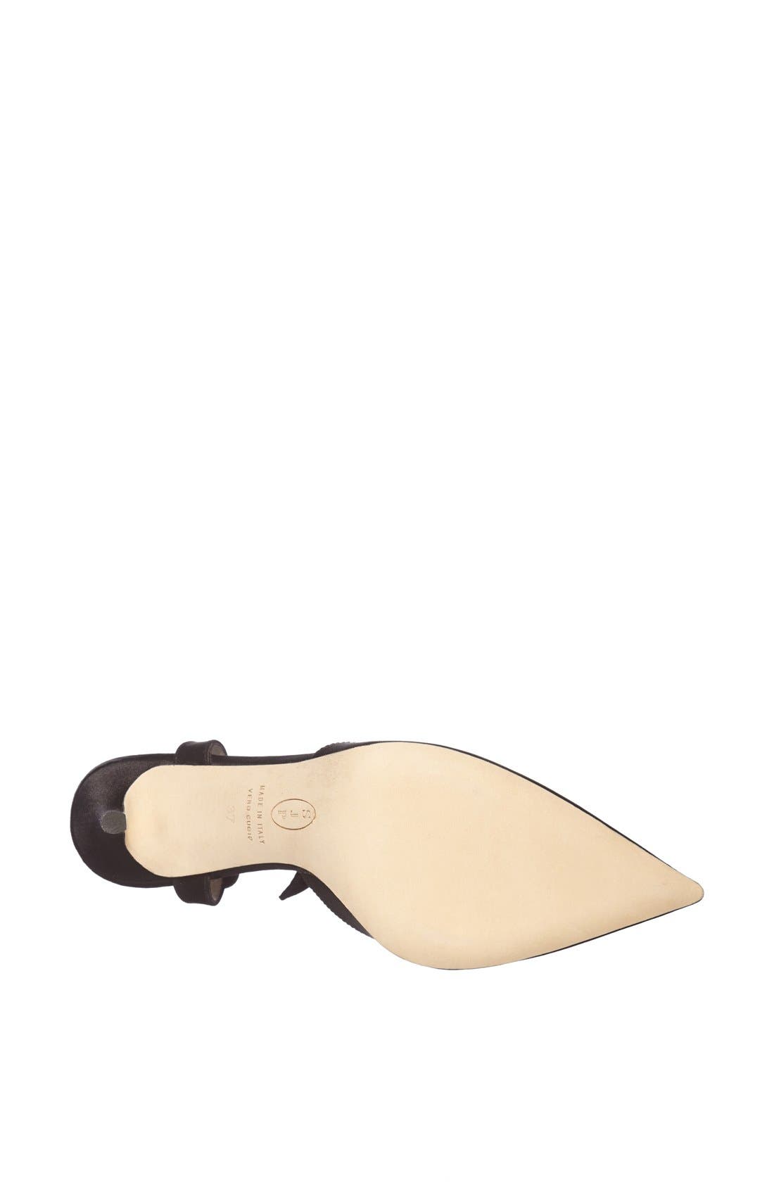 SJP 'Pola' Pointy Toe Pump, Alternate, color, BLACK SATIN