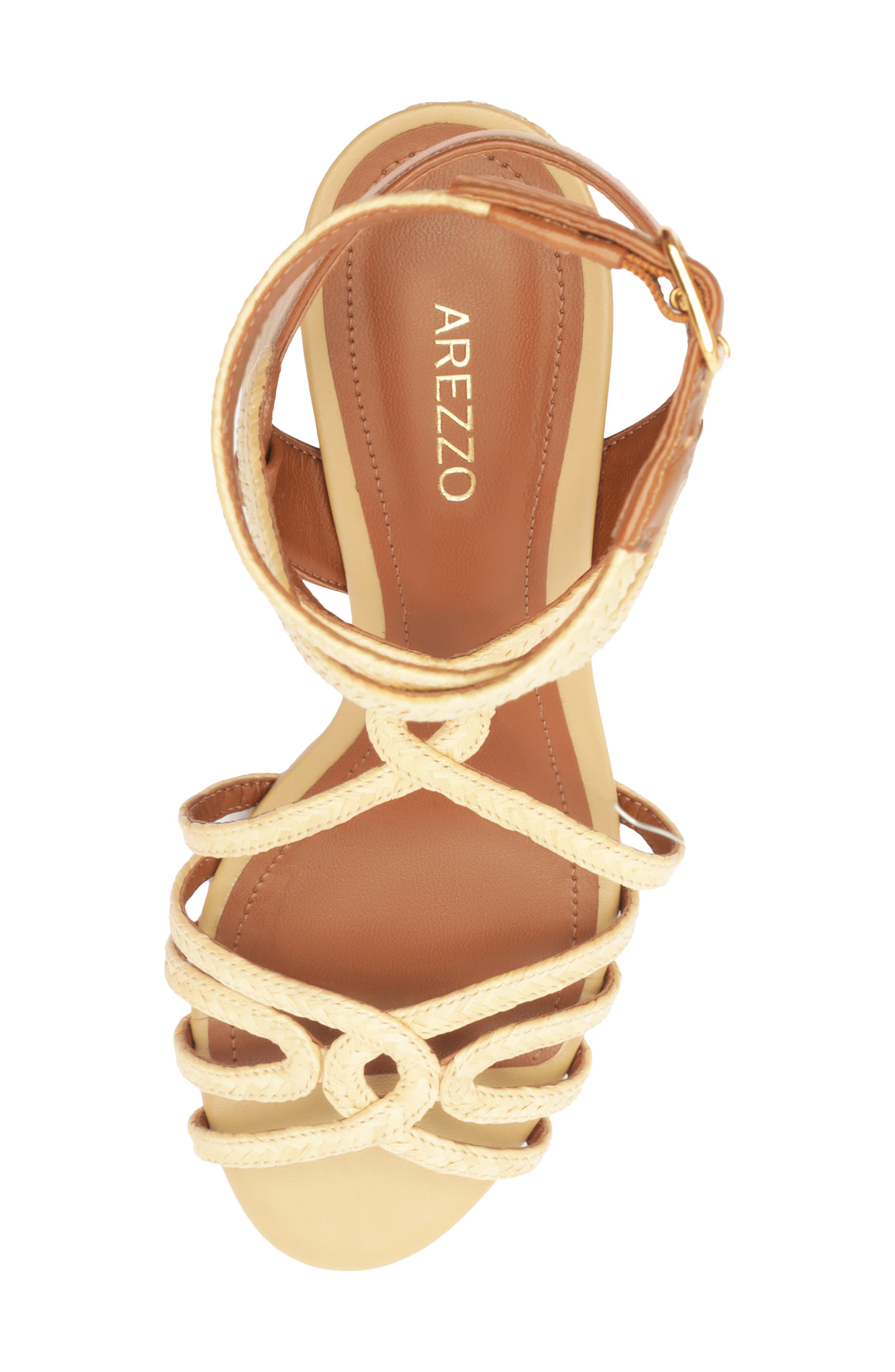 Arezzo Aria Ankle Strap Sandal, Alternate, color, Natural/ Soul Natural