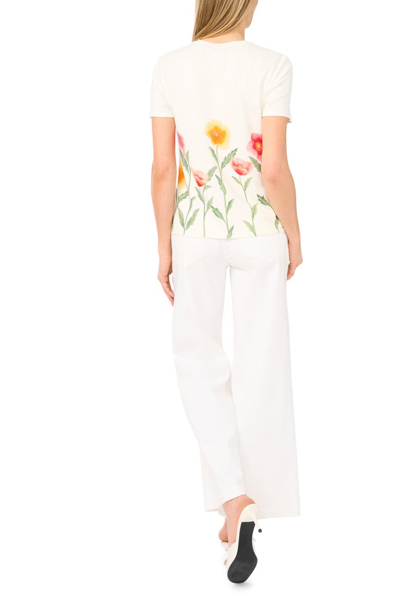 Willow Placed Floral Print Knit Top, Alternate, color, ULTRA WHITE