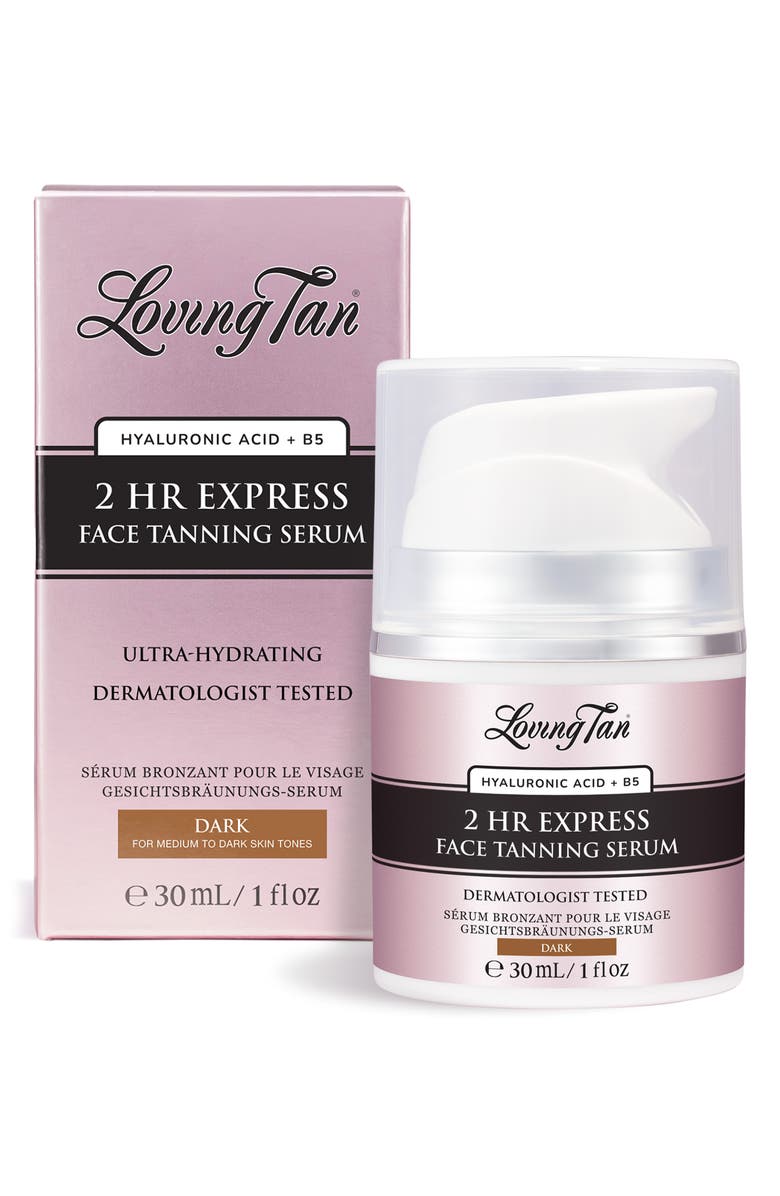 Loving Tan 2 HR Express Face Tanning Serum - Medium, Main, color, Dark