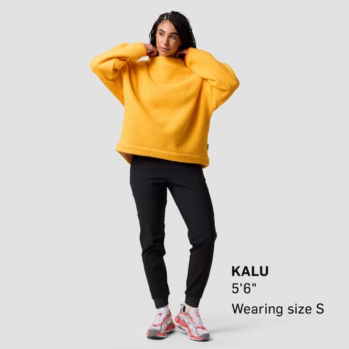 Backcountry Wander Pile-fleece Mock-neck Top In Yellow