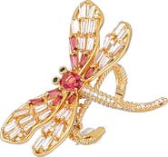 EYE CANDY LOS ANGELES Dragonfly Cubic Zirconia Adjustable Ring