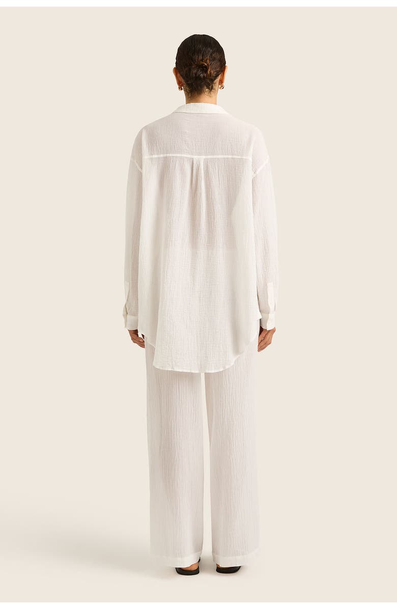 HOPE AND MAY Soli Cotton Button Up Shirt, Alternate, color, 