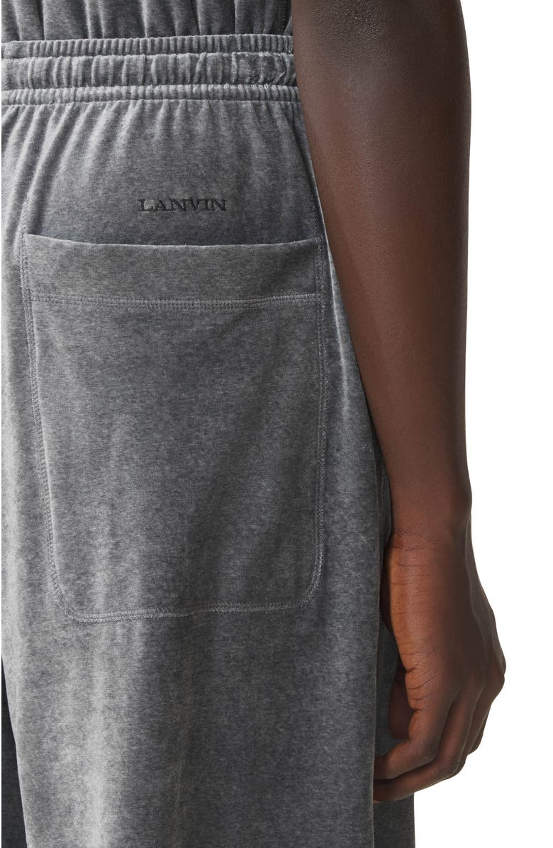 Lanvin Velvet Bermuda Shorts, Alternate, color, Dark Grey
