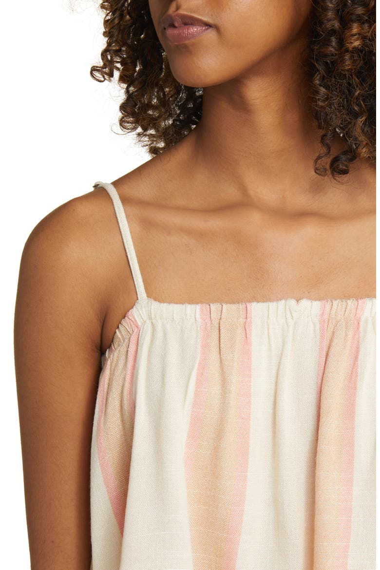 La Quinta Popover Stripe Wide Leg Jumpsuit, Alternate, color, NATURAL