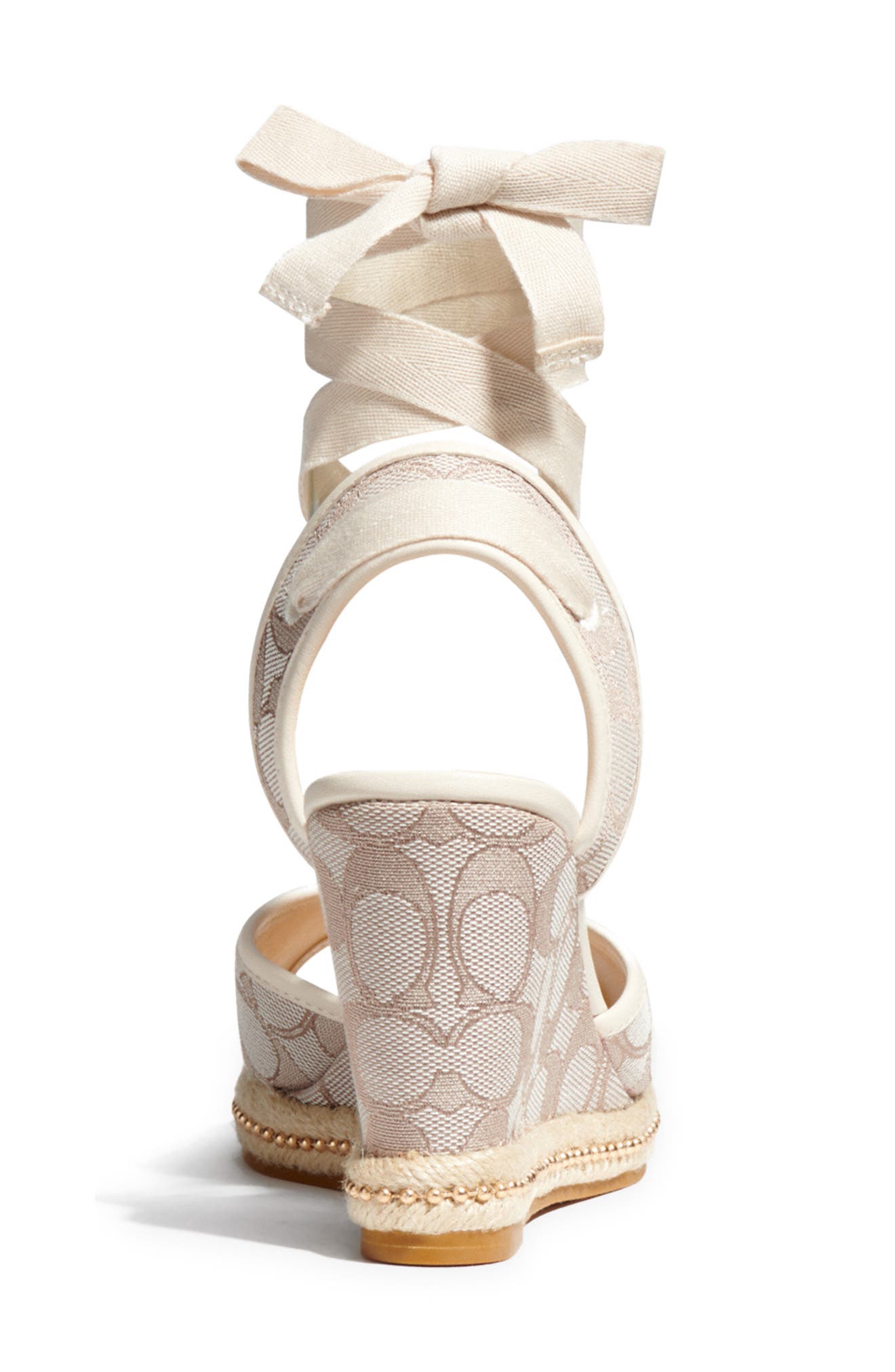 Page Wedge Sandal, Alternate, color, STONE/ CHALK