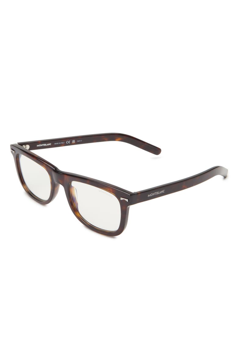 Montblanc 53mm Optical Frames, Alternate, color, Havana Havana Transparent