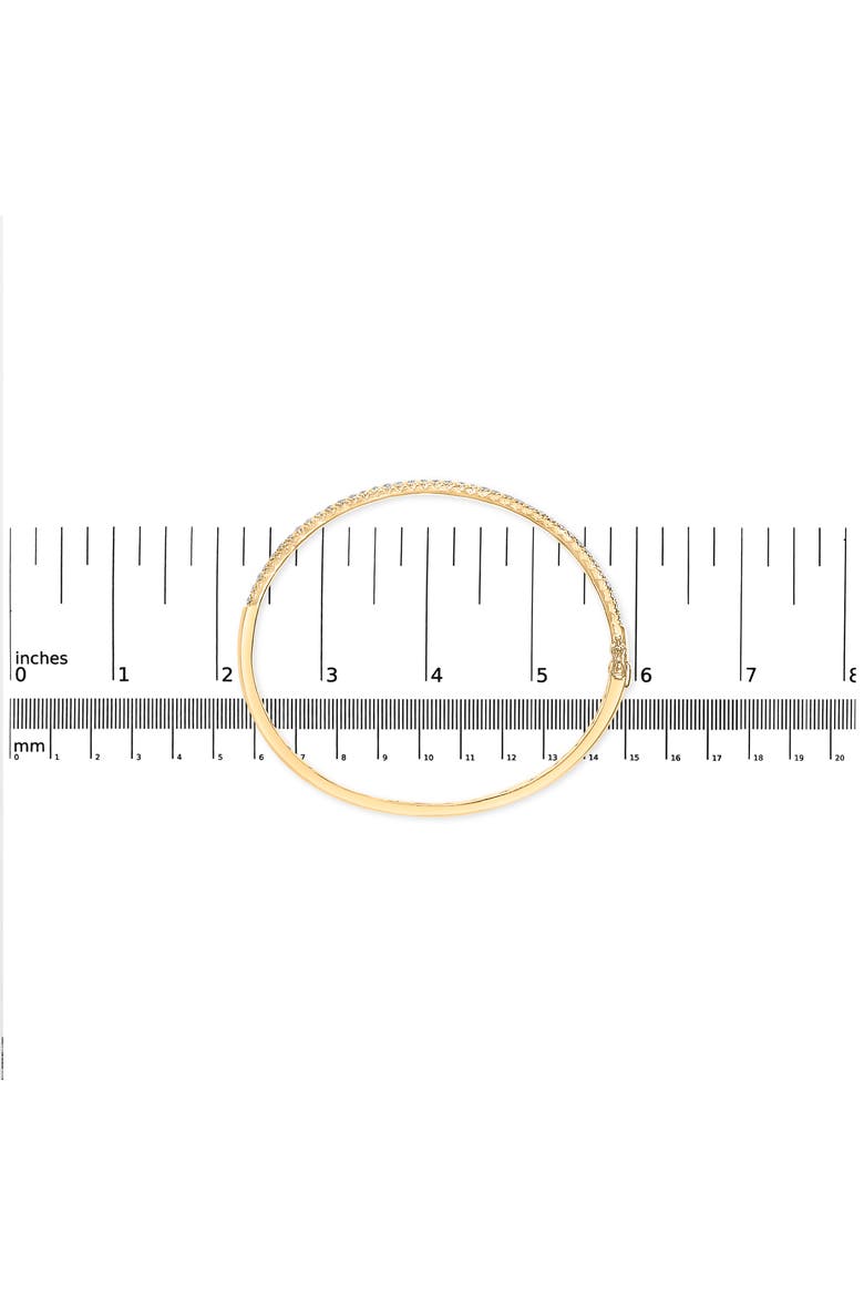 14K Gold 1.00 Cttw Half Eternity Diamond Bangle Bracelet, Alternate, color, Yellow