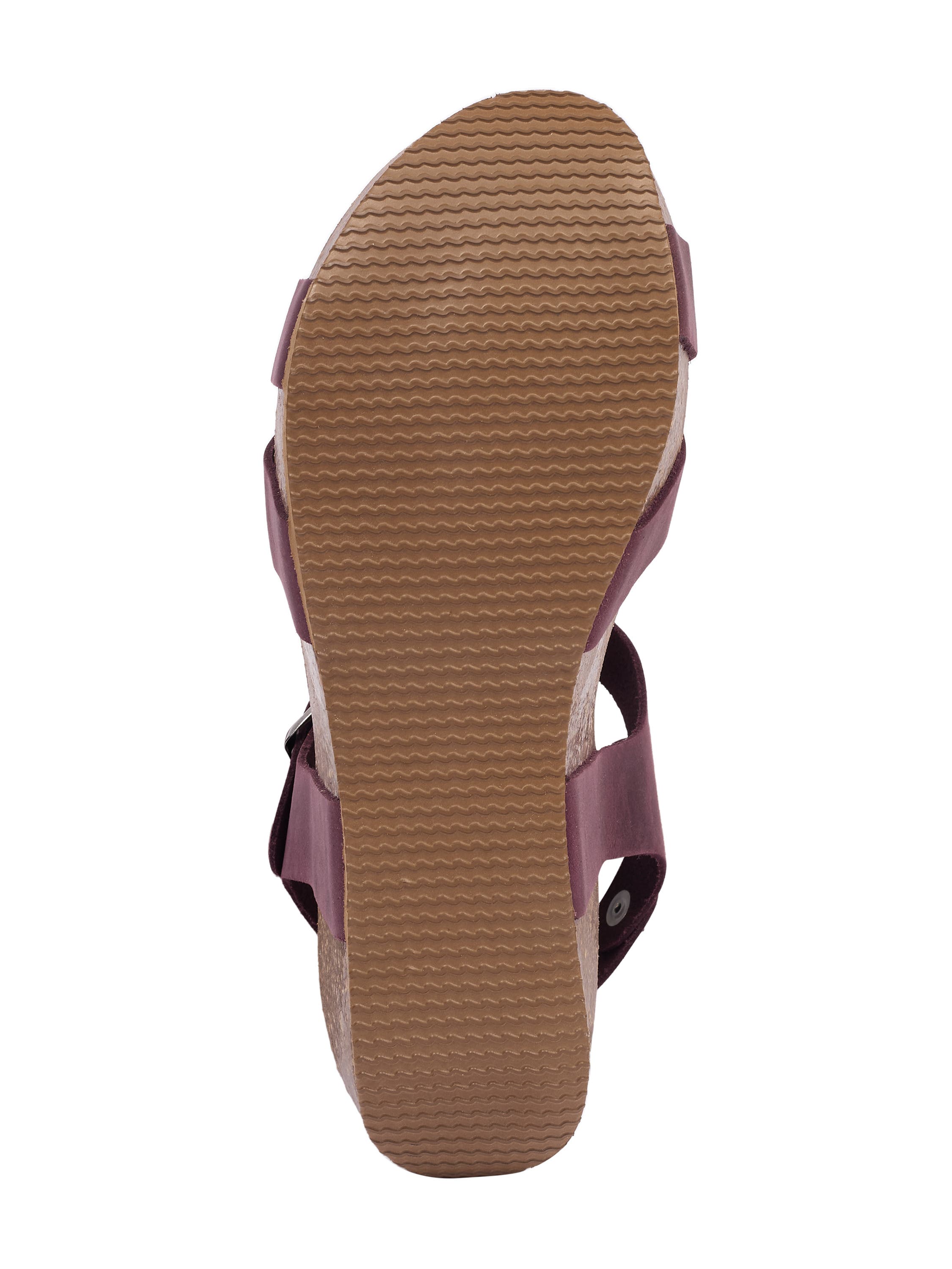 Crossover Wedge Sandal, Alternate, color, DAMSON