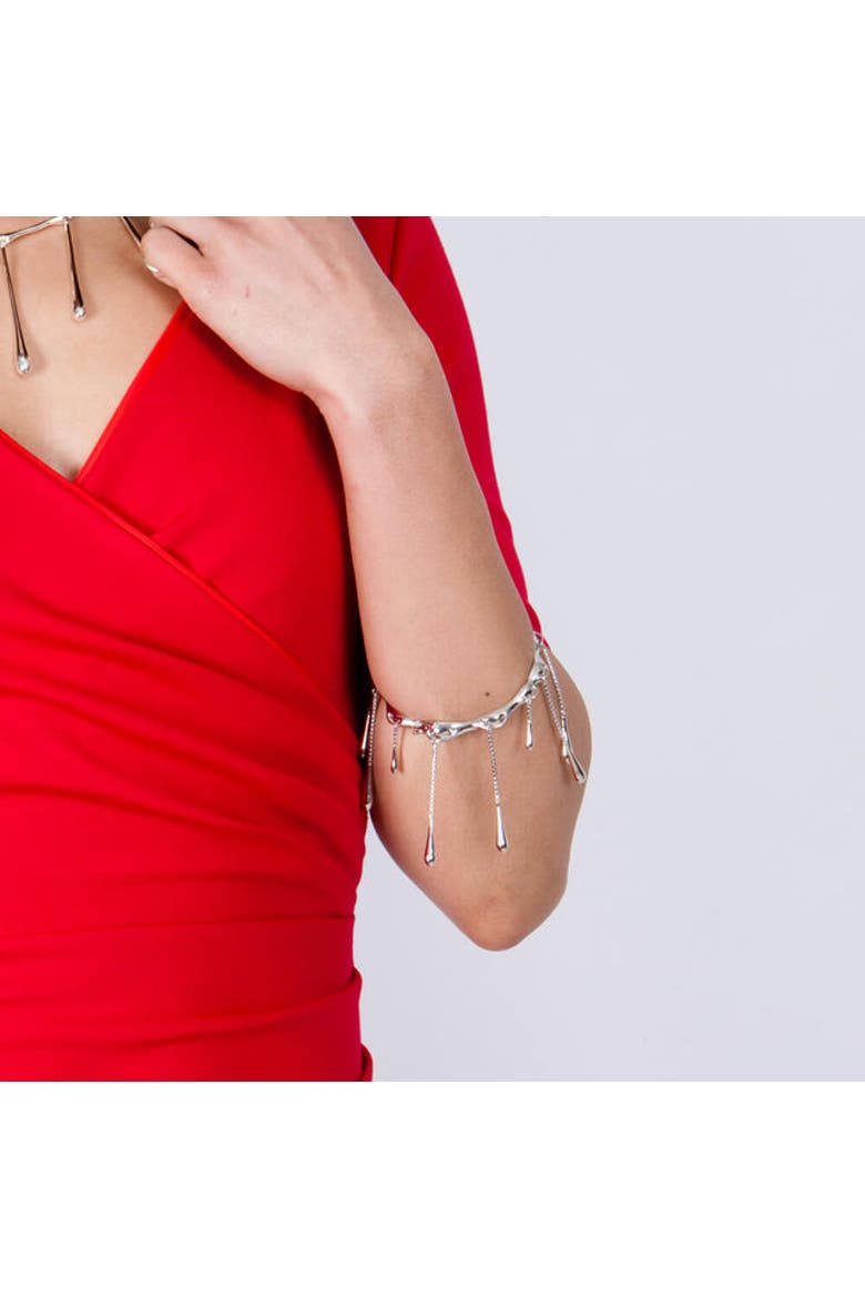 Drop Bangle, Alternate, color, Sterling Silver
