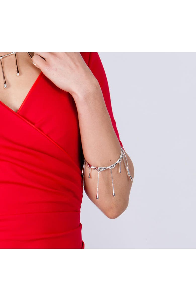 Lucy Quartermaine Drop Bangle, Alternate, color, Sterling Silver