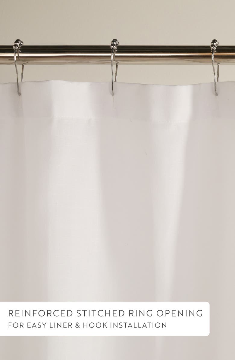 HOMESPUN Flower Print Shower Curtain, Alternate, color, 