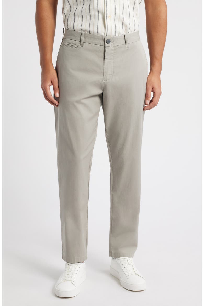 Slim Straight Stretch Cotton Twill Chinos, Main, color, GREY EARL