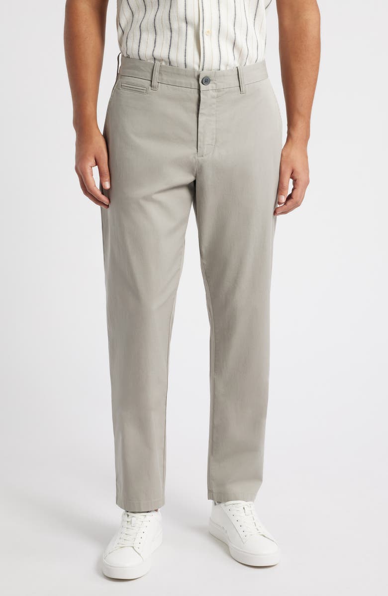 Nordstrom Slim Straight Stretch Cotton Twill Chinos, Main, color, Grey Earl