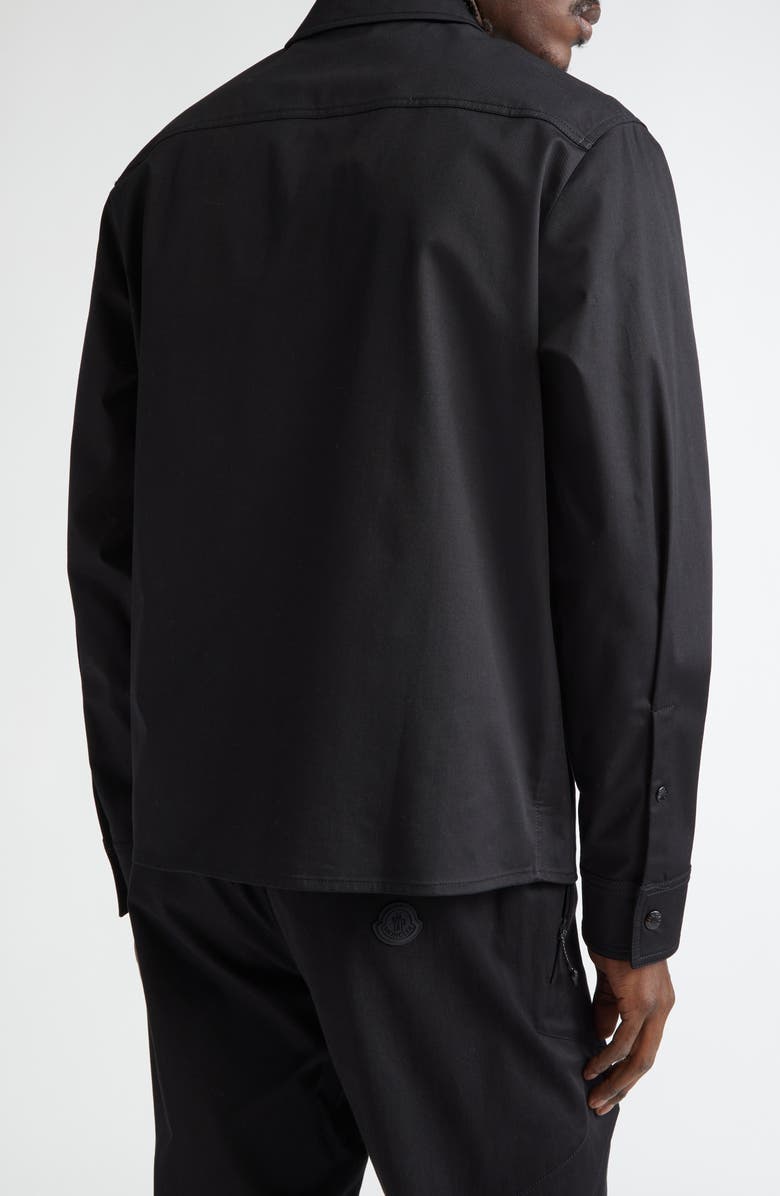 Moncler Camicia Stretch Cotton Zip Shirt Jacket, Alternate, color, 