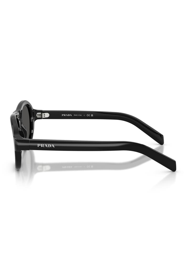 PR D14SF 57mm Pillow Sunglasses, Alternate, color, BLACK / DARK GREY