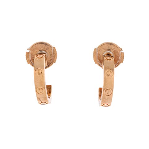 Love Hoop Earrings 18K Rose Gold Small