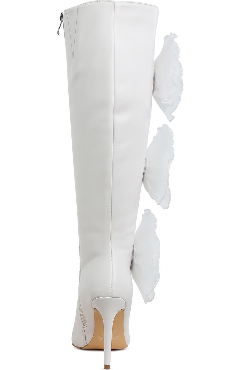 LONDON RAG Chinkara Rose Detail Tall Boot, Alternate, color, White