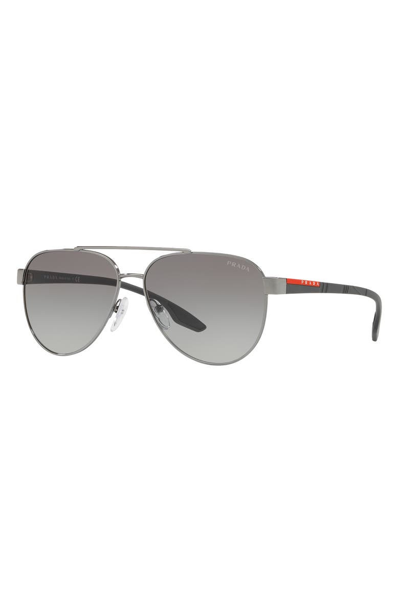 PRADA SPORT 58mm Gradient Pilot Sunglasses, Alternate, color, 