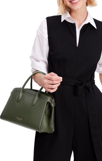 medium knott pebbled leather satchel