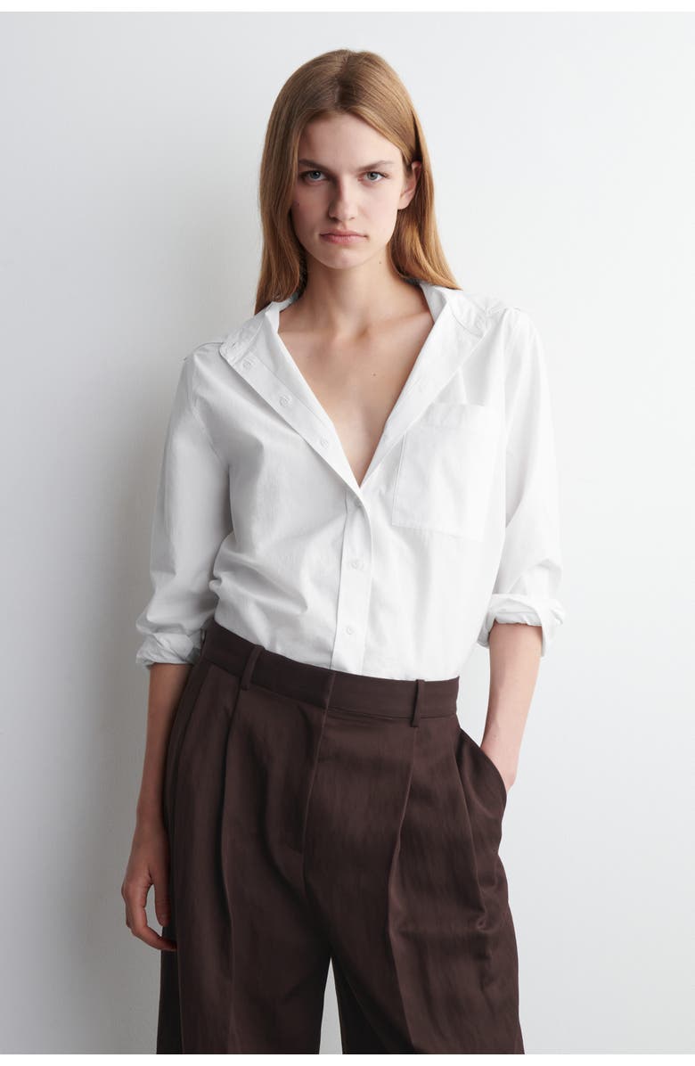COS Tailored Pima Cotton Shirt, Main, color, White