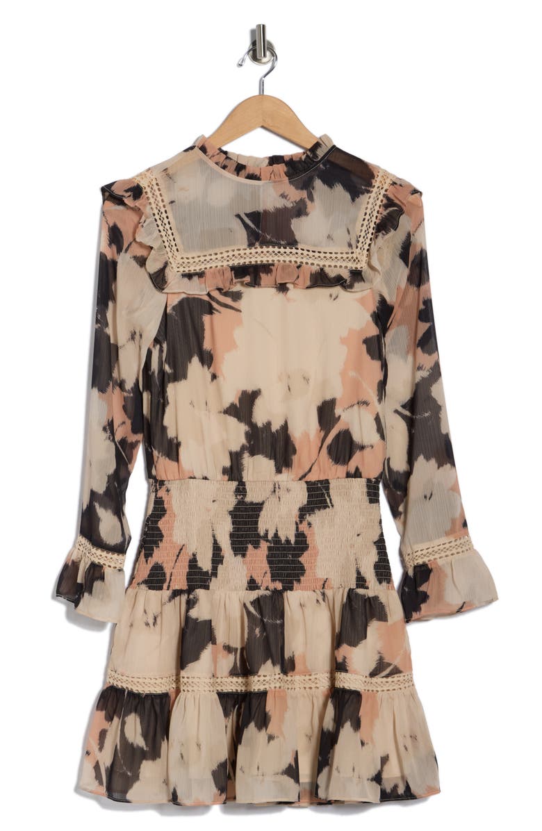 Tart Valeria Long Sleeve Minidress, Alternate, color, Blurred Florals