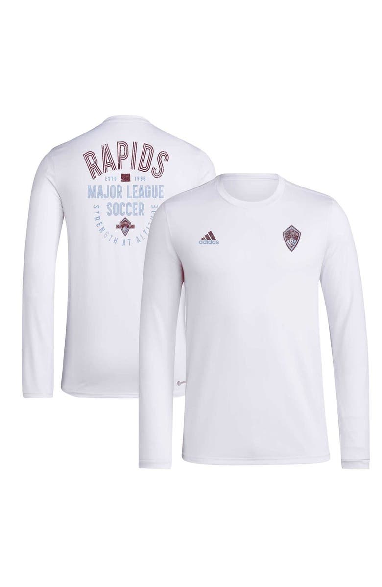 adidas Men's adidas White Colorado Rapids Local Stoic Long Sleeve T-Shirt, Main, color, 
