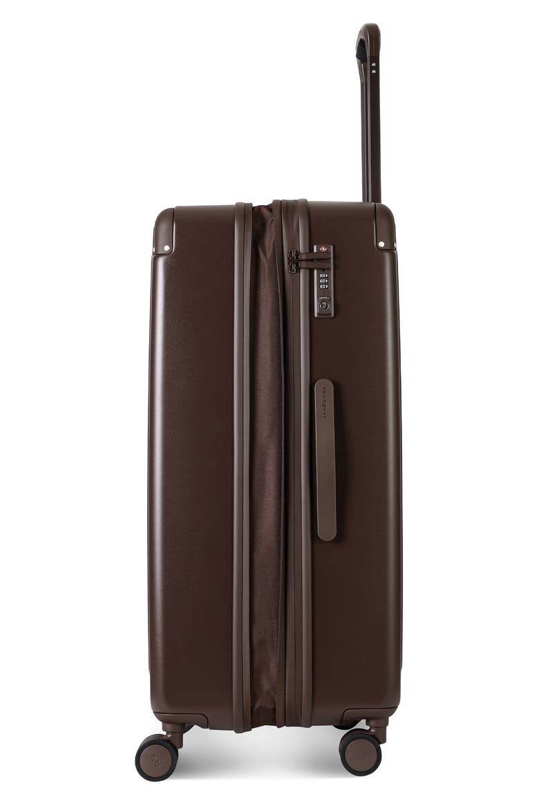 Nostos Matte Large Spinner Suitcase, Alternate, color, ESPRESSO