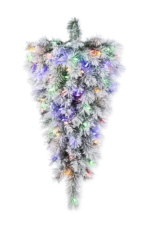 3ft Lighted Flocked Christmas Teardrop with Timer