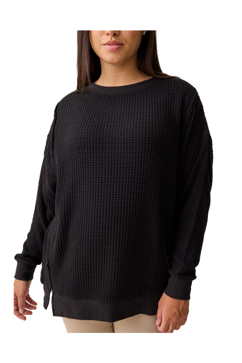 Joelle Thermal Nursing Top, Alternate, color, Black