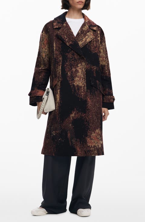 Marble Print Overcoat