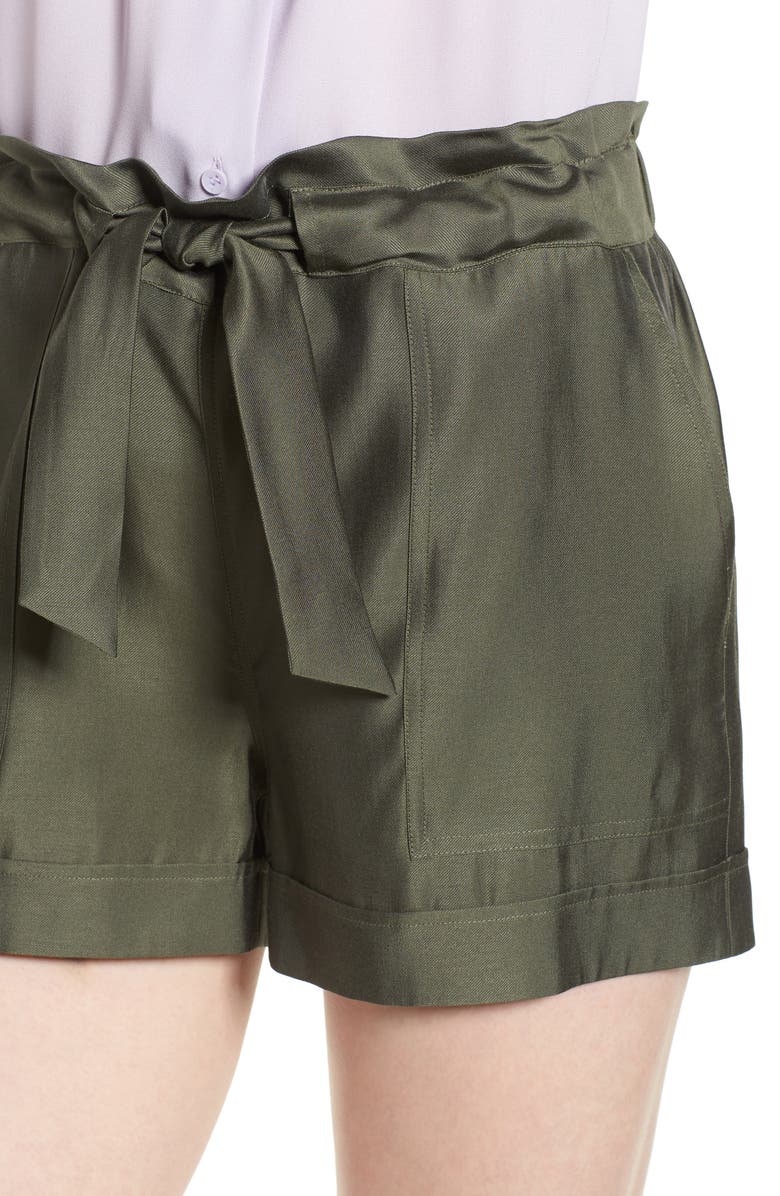 Trouvé Cargo Paperbag Waist Shorts, Alternate, color,