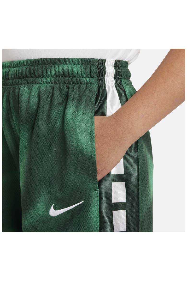Kids' DRI-Fit Elite Athletic Shorts, Alternate, color, FIR/ WHITE