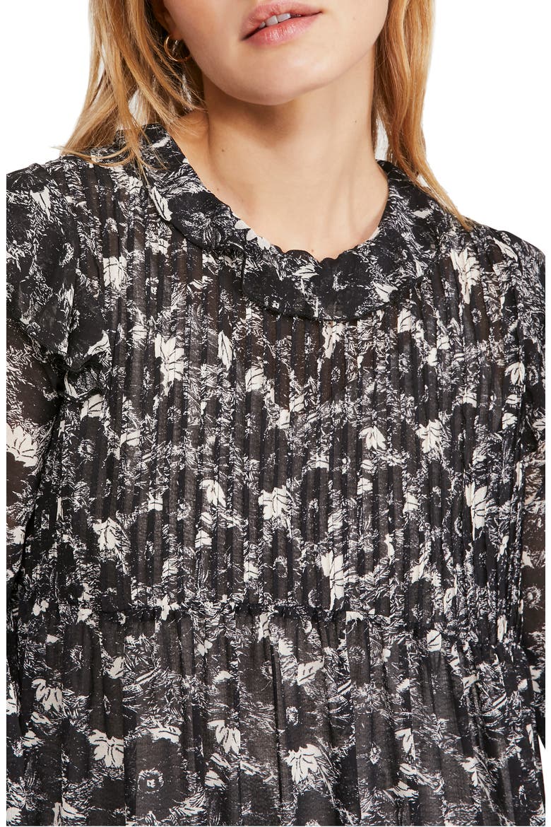 These Dreams Long Sleeve Minidress, Alternate, color, BLACK