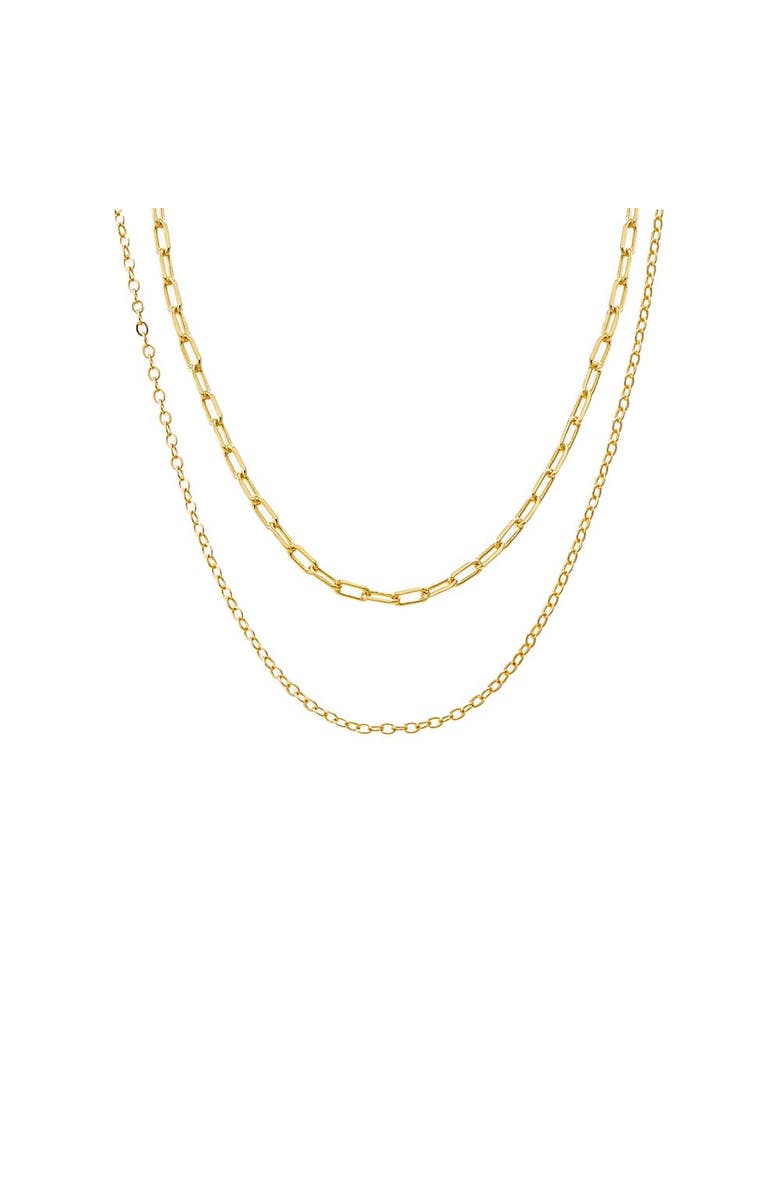 BY ADINA EDEN Two In One Graduated Paperclip Necklace, Main, color,