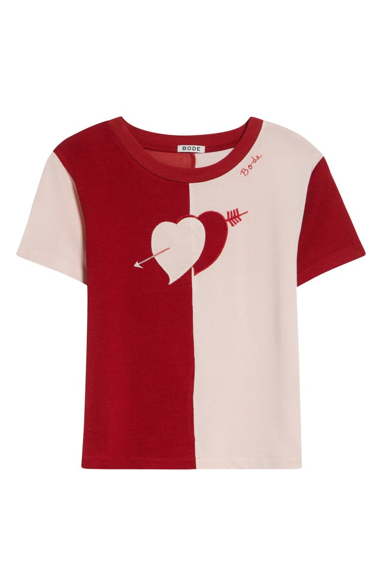 Bode Wonderland Colorblock T-Shirt, Main, color, Red Pink