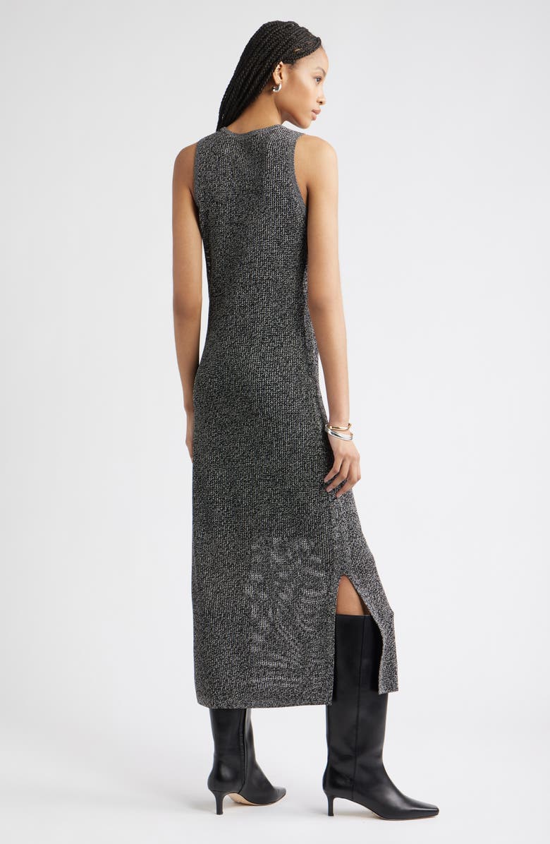 Nordstrom Marled Sleeveless Crewneck Sweater Dress, Alternate, color, Ivory Tofu- Black Marl