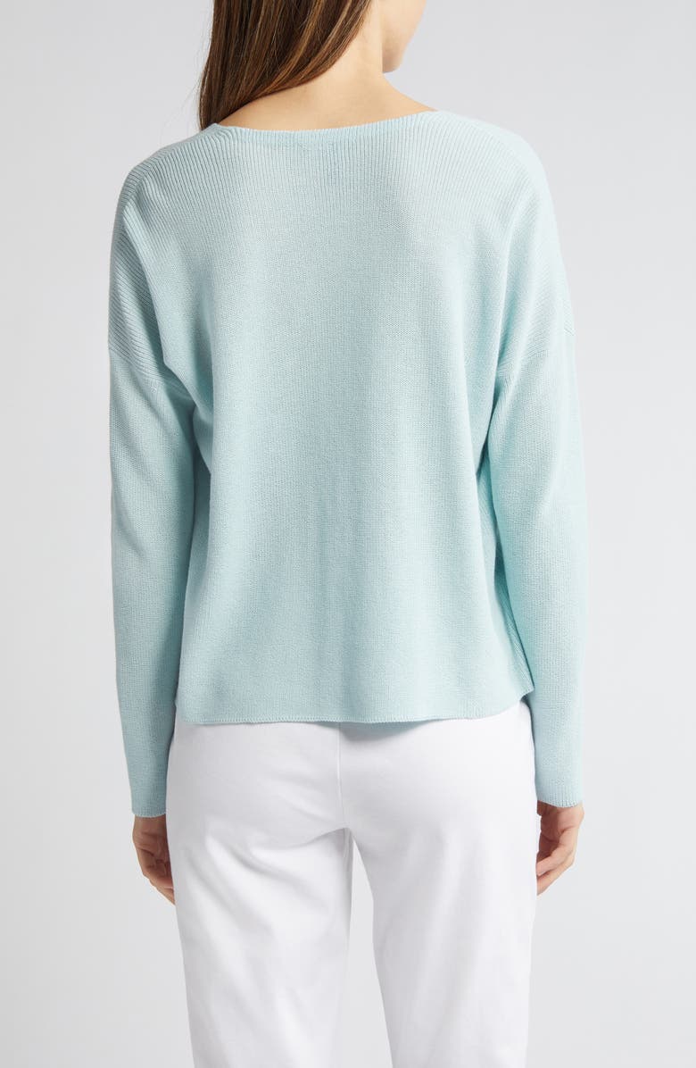 Eileen Fisher V-Neck Organic Cotton Pullover Sweater, Alternate, color,
