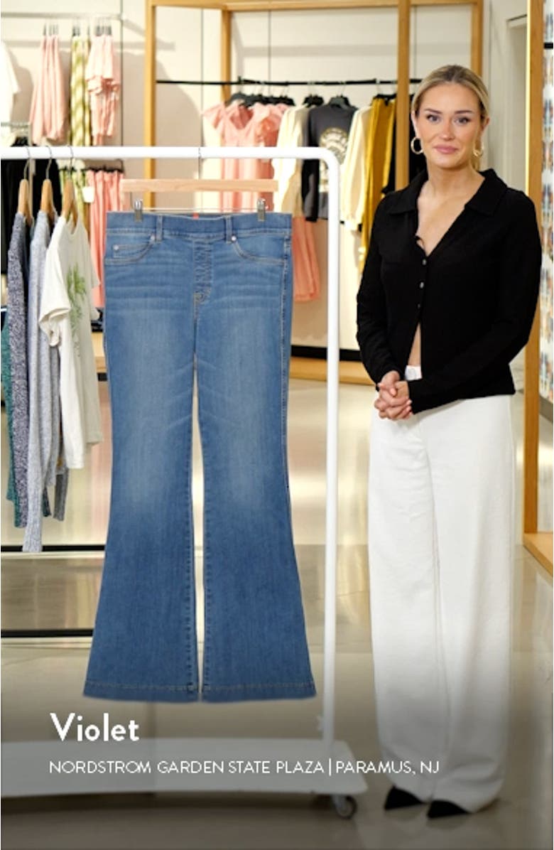 Flare Leg Pull-On Jeans, sales video thumbnail