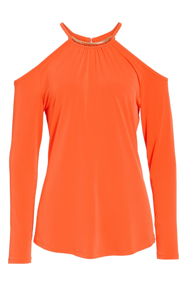 MICHAEL Michael Kors Neck Plate Cold Shoulder Top, Alternate, color, 
