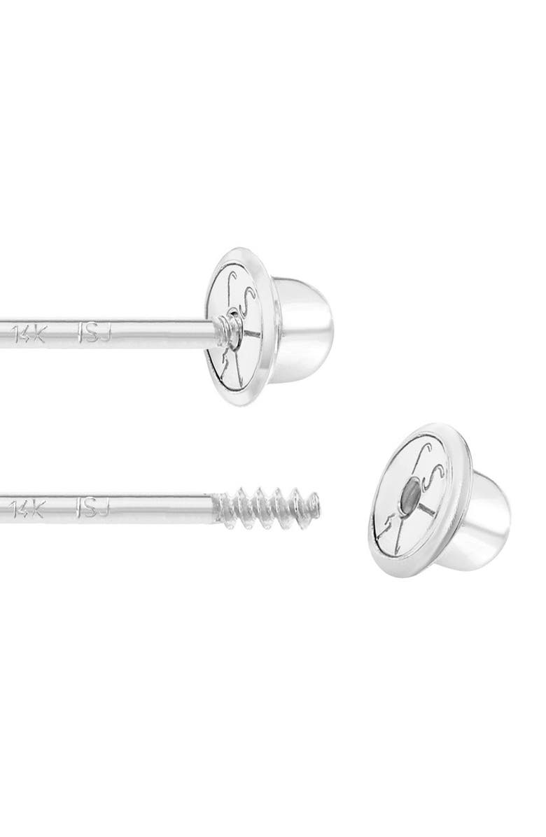 In Season Jewelry 14k Cubic Zirconia Cross Earrings, Alternate, color, Silver